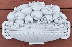 Wall Fruit Basket Urn Architecture Accent White French Italian 12lbs 20 Wide