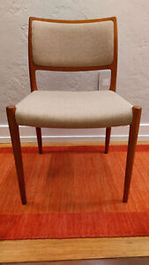 Teak Orig Wool Model 80 Chair By Niels Otto Moller For J L Moller Mobelfabrik