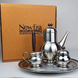Vintage Oneida Silverplate Tea Coffee Service Set 4 Piece Set