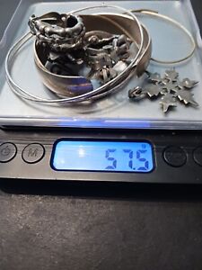 57 5 Grams Clean Scrap 925 Sterling Silver Items Tested No Stones Some Wearable