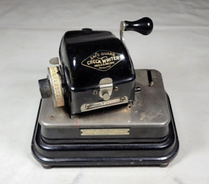  Safe Guard Model Y Vintage Antique Check Writer Machine Nice 