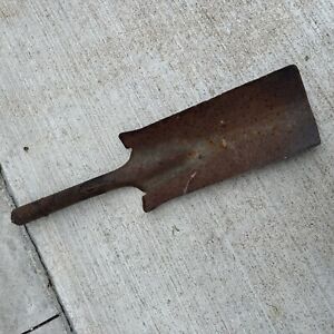 Vintage Shovel Spade Head Rustic Weathered Square Craft Tool No Handle Tempered