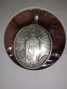 Antique Russian Imperial Silver Sterling 84 Jewelry Pendant Icon Rare