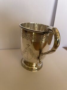 Antique Victorian Hallmarked Sterling Silver Mug Tankard 1869 Excellent Cond