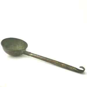 Antique Hand Forged Dipper Ladle 23 With Large Oversized Cup