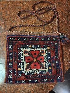 Antique Caucasian Shahseven Or Zaza Kurd Tribal Carpet Bag