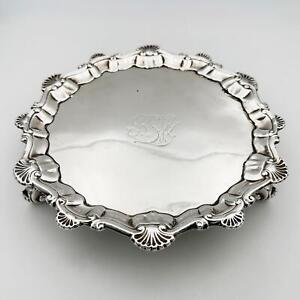 Waiter Tray Salver Old Sheffield Plate George Iii C1770 10 Inches