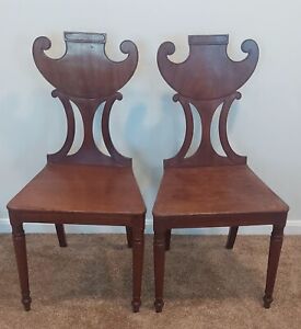 Pair Of Victorian Regency Hall Chairs