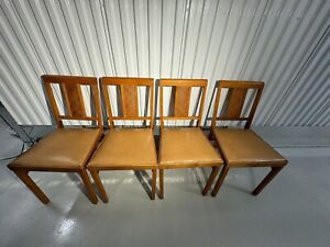 Vintage Folding Chair Set Wooden Lot Of 4 Leg O Matic 1962