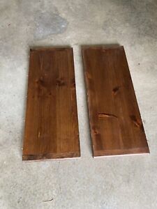 Ethan Allen Dark Antiqued Pine Old Tavern 2 Dining Table Leafs Parts 