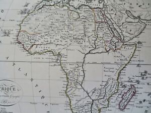 Africa Unexplored Regions Remarkable Mountains Of The Moon 1810 Scarce Lapie Map