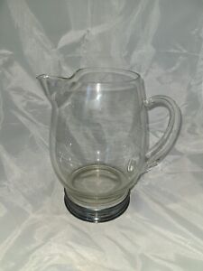 Vintage Wallace Sterling Glass Martini Pitcher