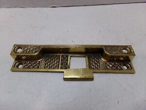 Vintage Solid Brass Door Striker Plate Ships Free 