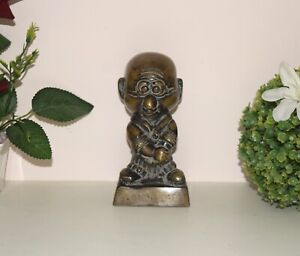 Brass Gnome Statue Old Man Buddha Trophy Grand Parent S Buddy Garden Decor Hk397