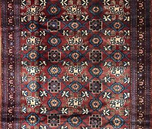 Vivacious Varamin 1940s Antique Minakhani Rug Oriental Carpet 4 3 X 6 5 Ft