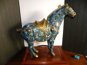A Chinese Cloisonne Horse Decorated W Unique Extraordinary Trappings