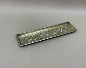 Antique Victorian Arts And Crafts Movement Brass Pen Tray C1890 