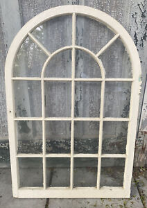 Antique 18 Pane Arched Dome Top 29 75 X 45 5 Shabby Window Sash Old Chic