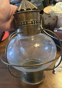 Vintage Lantern Onion Globe Brass Nautical Lamp