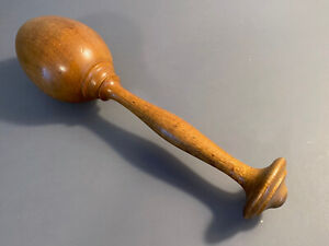 Large Finely Turned Treen Antique Darner Darning Egg Sewing Textile Tool 19th C