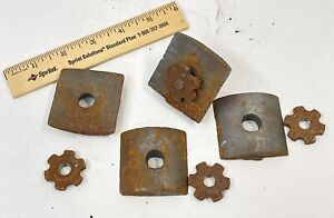 4 Antique Brass Bed Tube To Post Cast Iron Connectors Spindle To 3 Leg
