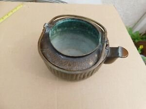 Antique Japanese Hand Made Copper Teapot No Lid Marked