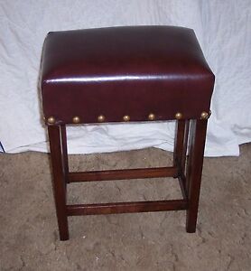 Mahogany Mission Bench Entry Bench Brown Leather Bs 10 