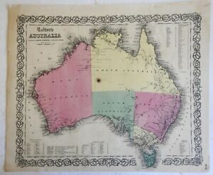 Australia New South Wales Van Diemen S Land 1855 Colton Johnson Browning Map