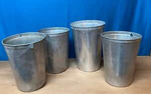 4 Used Aluminum Sap Buckets Maple Syrup Bucket