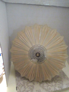 Antique 14 Frosted Glass Sunflower Shade Ceiling Light Fixture