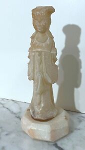 Beautiful Vintage Chinese Marble Statue Of A Standing Female Figure