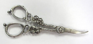 Vintage Victorian Sterling Silver Grapevine Scissors 100 Grams