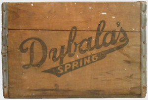 Scarce Dybala S Spring Water Woonsocket Ri Early Mid 20th C Vint Wd Box Ad Crate
