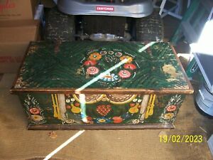 Early 19th Century Swedish Painted Pine Dowery Marriage Chest