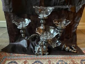 Victorian Style Silver Plated Epergne Centerpiece