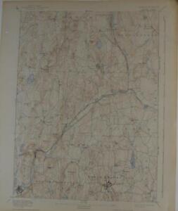 Topographic Map Barre Massachusetts Antique Printed 1942 16x20 Wall Art
