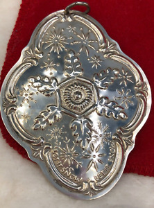 1984 Towle Sterling Songs Of Christmas Medallion Let It Snow 
