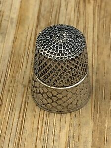 Vintage Sterling Silver Thimble Size 9