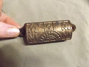 Vintage Antique Victorian Drawer Pull Painted Metal 1x3 25 