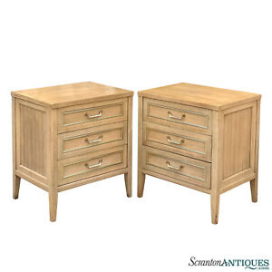 Mid Century Hollywood Regency Nightstand End Tables By American Of Martinsville