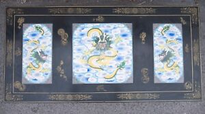 Rare 4 Foot Dragon Cloisonne Table Lacquer Table Oriental Chinoiserie Monumental