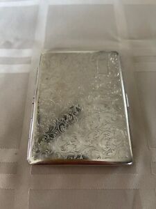 Antique Vintage Silver Cigarette Holder Case