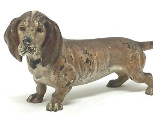 Important Bronze Vienna Polychrome Dachshund Xix Th Century Austria Dog