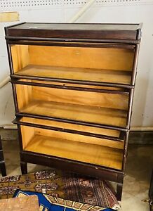 Antique Macey Barrister Bookcase 3 Shelf 5 Sections
