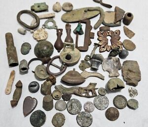 Ancient Roman Medieval Victorian Artifacts Coins Metal Detecting Finds Job Lot