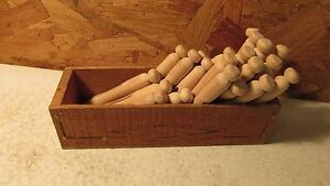 Antique Wisconsin Wood Cheese Box Wood Clothespins