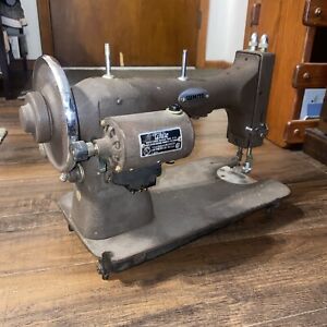 Vintage White Rotary Sewing Machine Unit Only Untested 1920s Heavy Duty Mcm