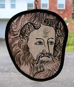 Vintage Stained Glass Head 136