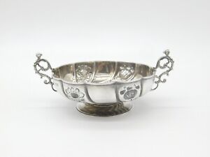 Edwardian Sterling Silver Art Nouveau Dish With Acanthus Maiden 1902 London