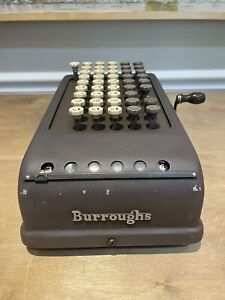 Burroughs Adding Machine Antique Vtg Mechanical Calculator